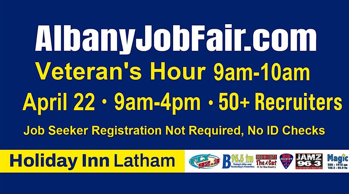 Albany Job Fair Wednesday April 22, 2026, 22 April | Event in Latham | AllEvents