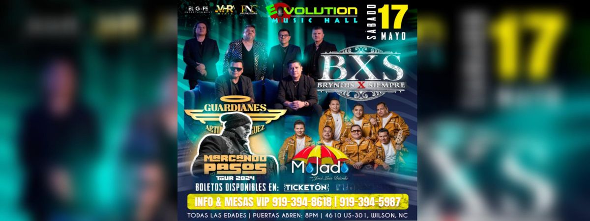 GUARDIANES DEL AMOR, BXS BRYNDIS POR SIEMPRE & MOJADO, 17 May | Event in Wilson | AllEvents
