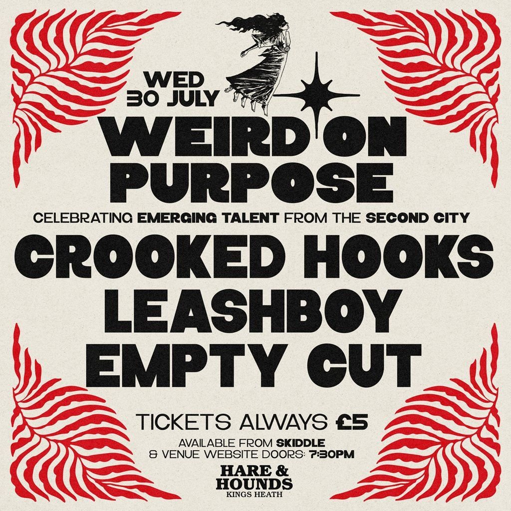 Weird On Purpose w/ Crooked Hooks, Leashboy & Empty Cut, 30 July | Event in Birmingham | AllEvents