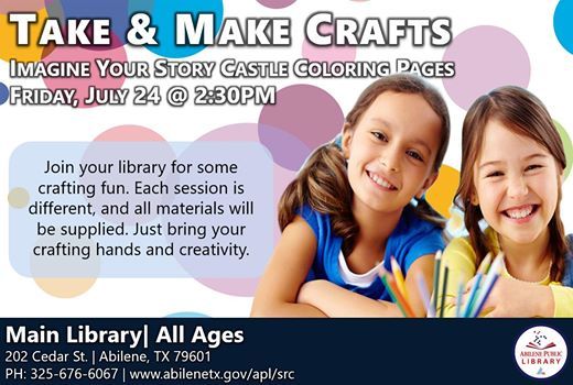 Take Amp Make Castle Coloring Page Main Library At Abilene