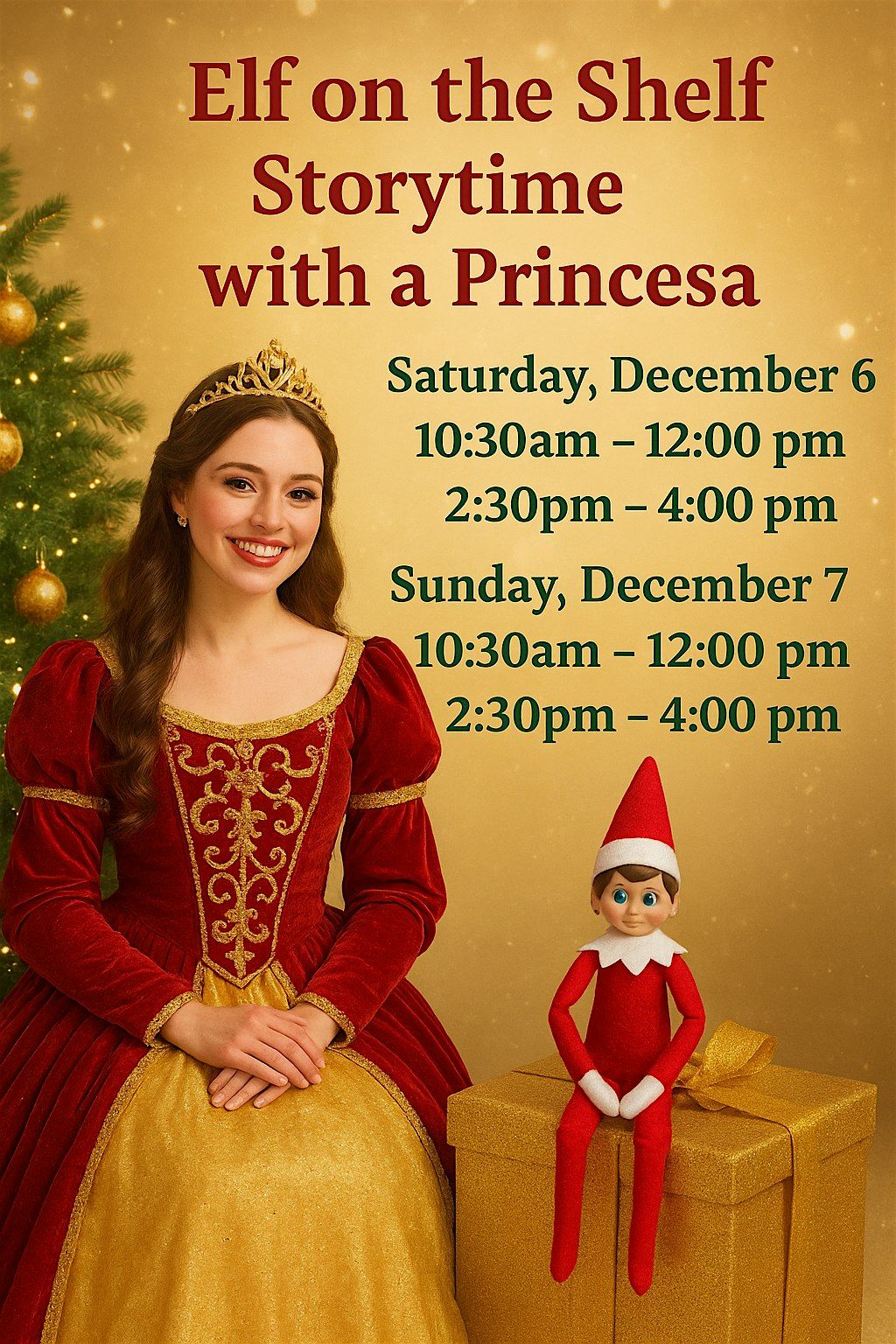 Elf on the Shelf Storytime with a Princesa, 6 December | Event in Plano | AllEvents