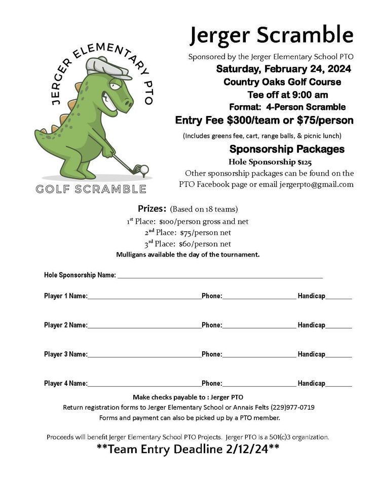 Jerger Scramble, 6481 GA Highway 122 Thomasville, GA, United States