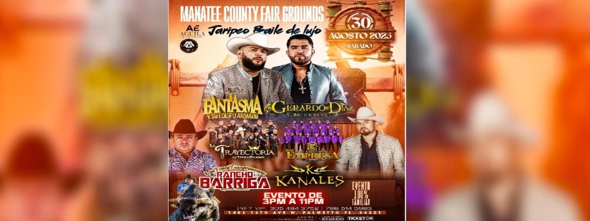 VIVA LA RAZA TOUR 2025 El Fantasma Y Gerardo Diaz, 30 August | Event in Palmetto | AllEvents