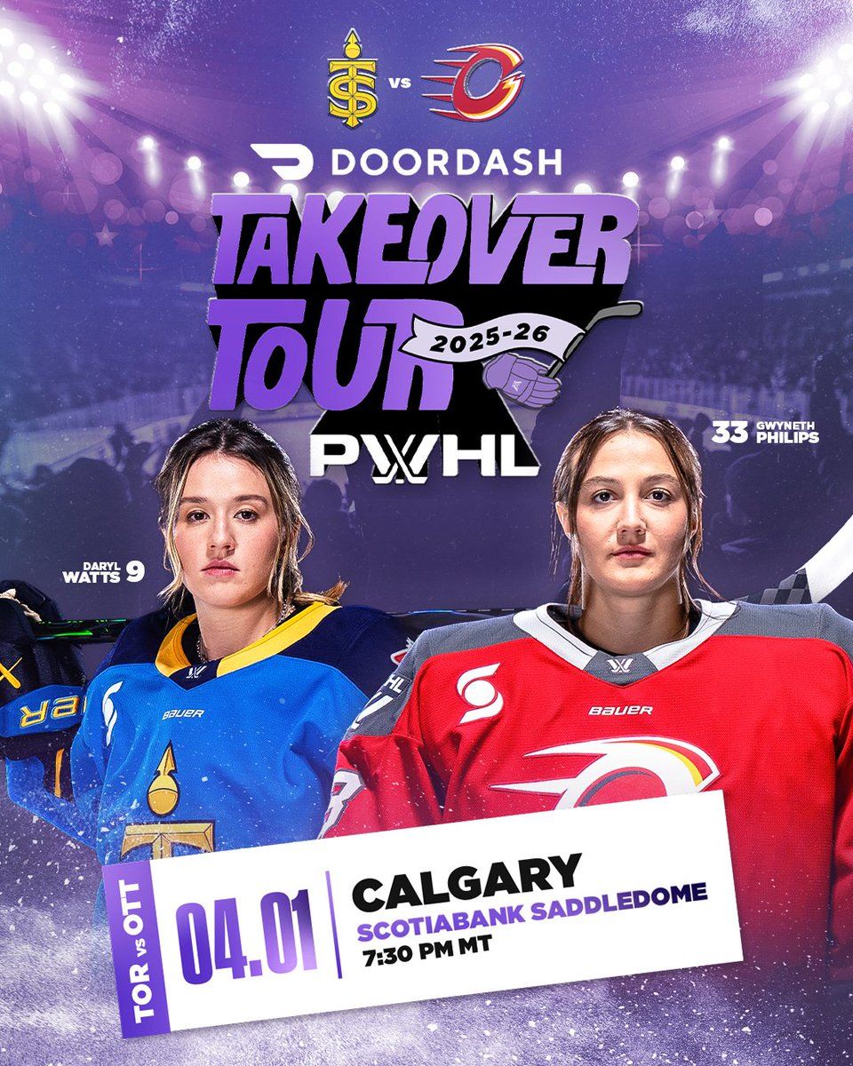 PWHL Takeover Tour: Ottawa Charge vs. Toronto Sceptres, 31 March | Event in Calgary | AllEvents