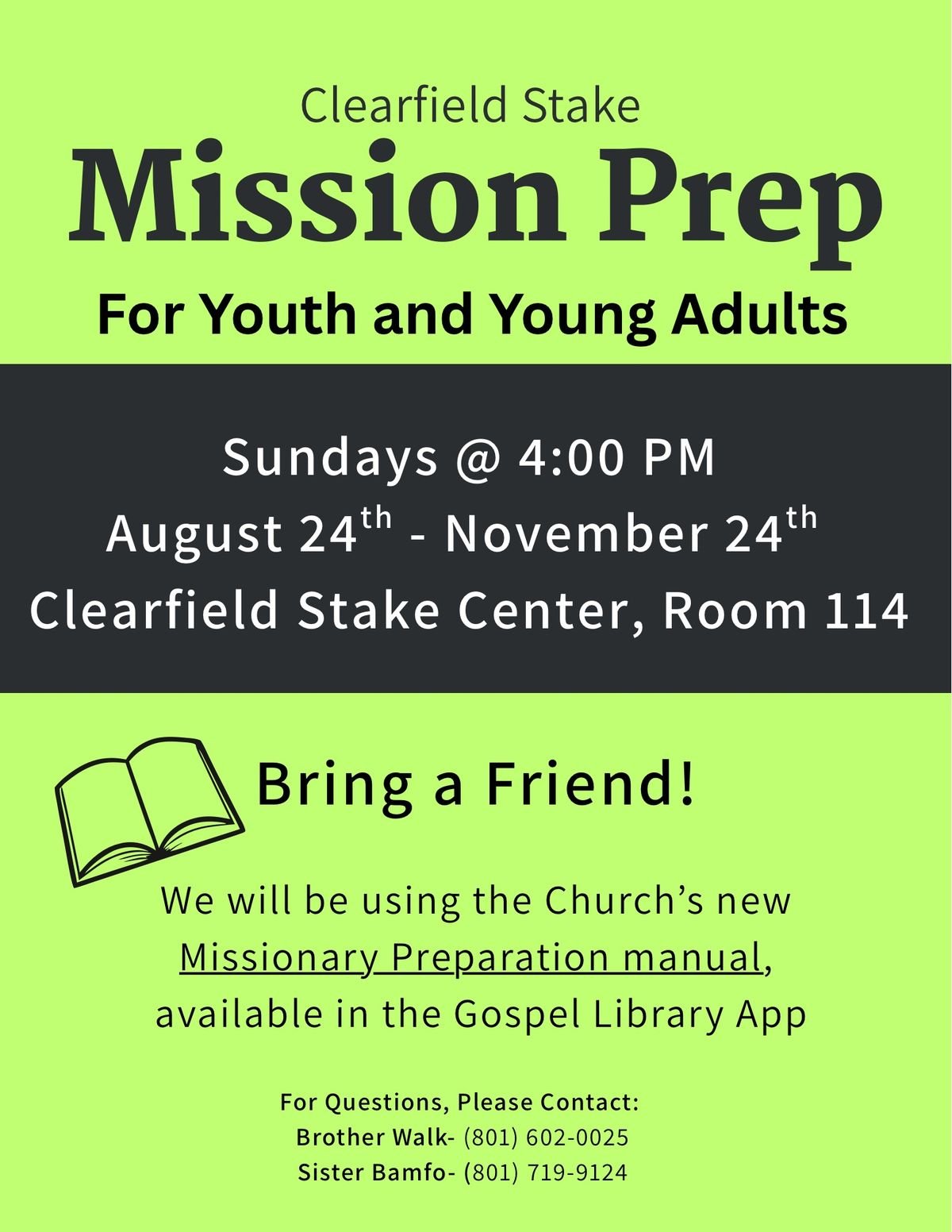 Missionary Prep, 7 September | Event in Clearfield | AllEvents