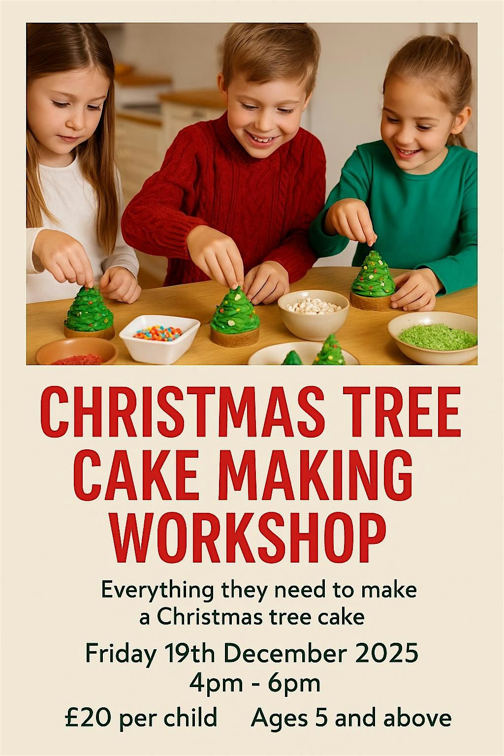 Christmas Tree Cake Making Workshop, 19 December | Event in High Wycombe | AllEvents