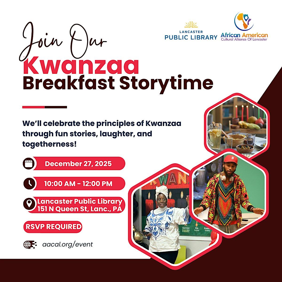 Kwanzaa Storytime Breakfast, 27 December | Event in Lancaster | AllEvents