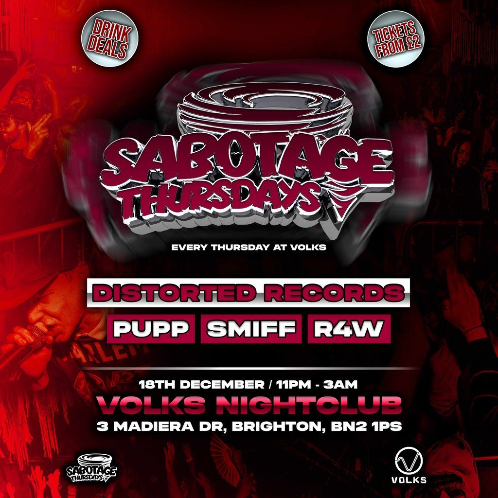 Sabotage Thursdays, 18 December | Event in Brighton | AllEvents