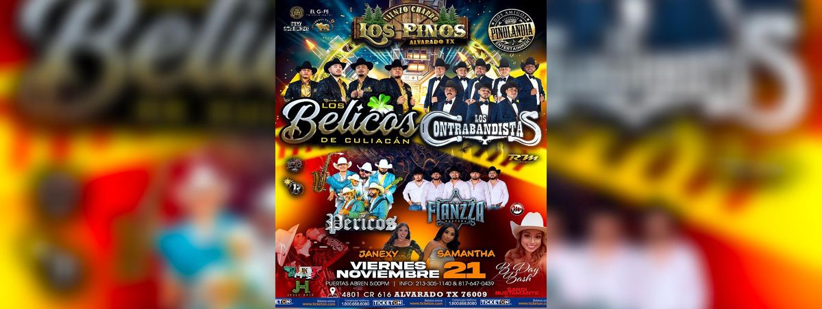LOS BELICOS DE CULIACAN, LOS CONTRABANDISTAS , 21 November | Event in Alvarado | AllEvents