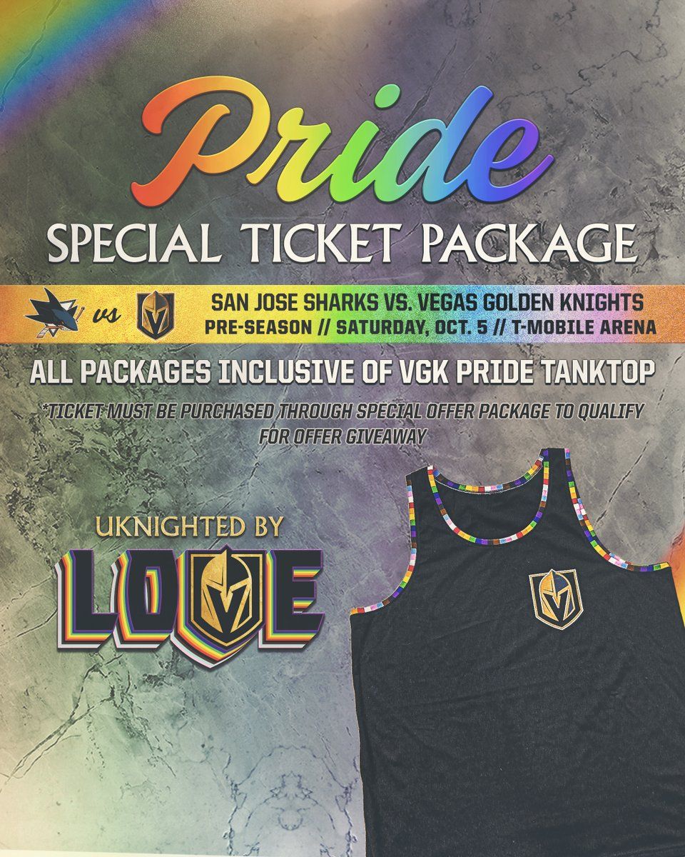 San Jose Sharks at Vegas Golden Knights at T-Mobile Arena | Event in Las Vegas | AllEvents