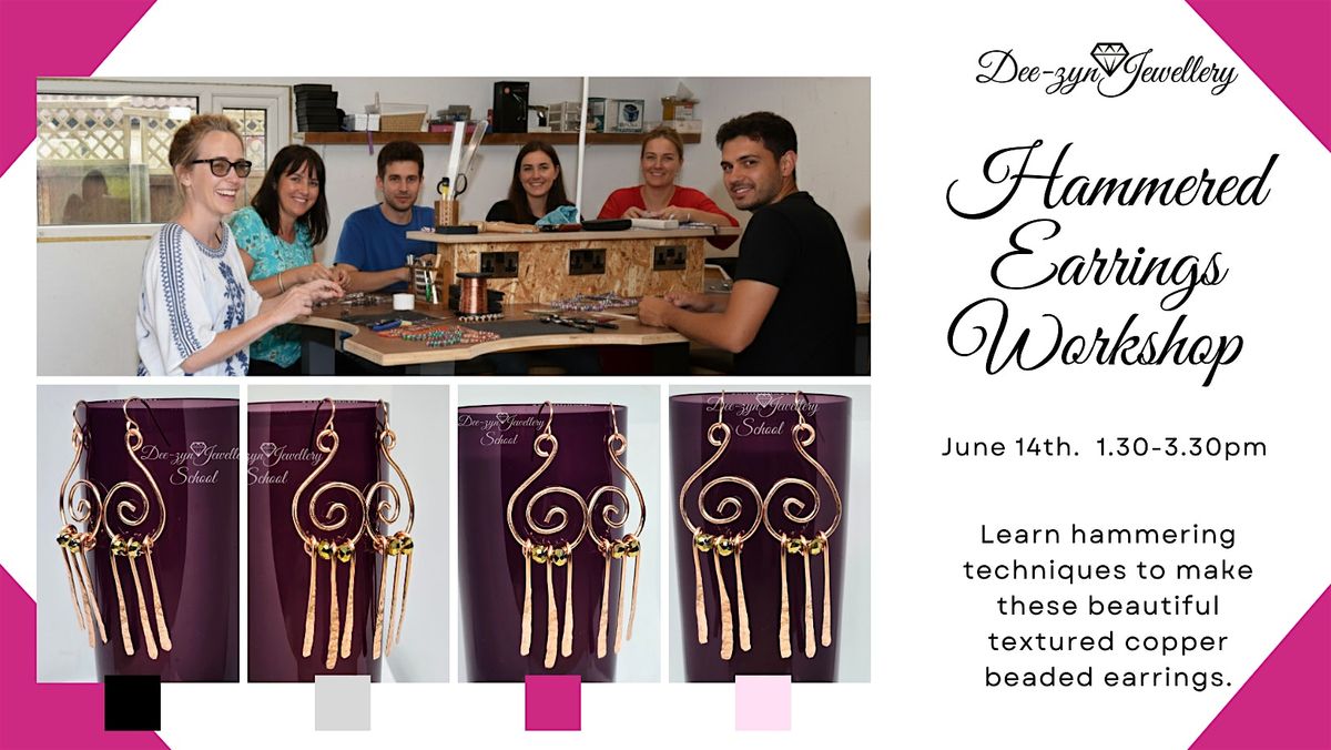 Hammered Copper Earrings Workshop