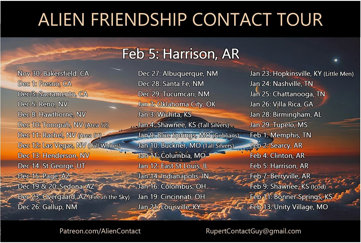 Alien Contact: Harrison, 5 February | Event in Harrison | AllEvents