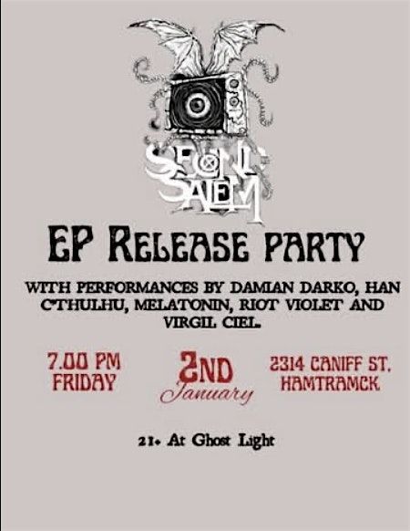 Second Salem EP Release Party @ Ghost Light, 2 January | Event in Hamtramck | AllEvents
