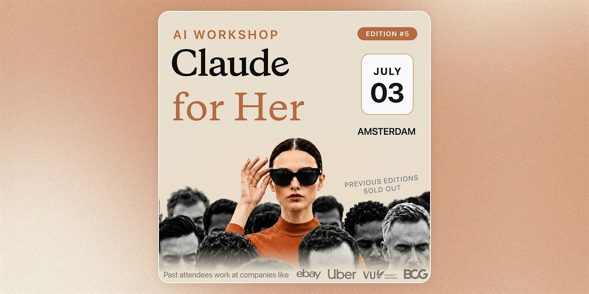 Claude for Her · AI Workshop for Women · Amsterdam