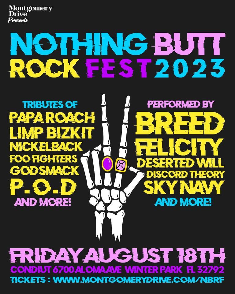 Nothing Butt Rock Fest 2023 Winter Park, Conduit, Winter Park, August