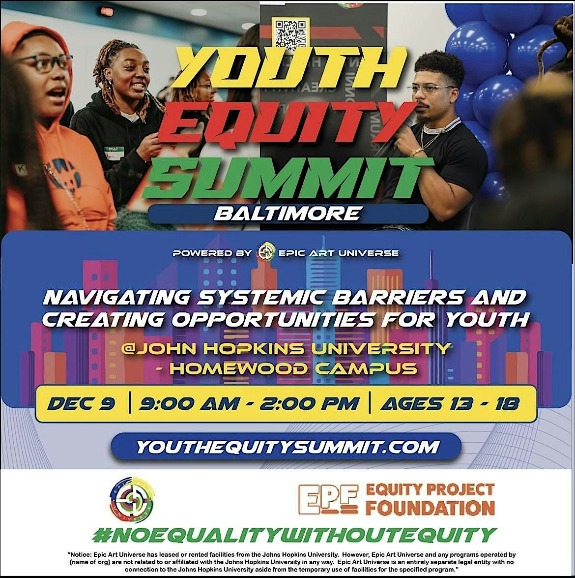 4th Annual Youth Equity Summit Baltimore City | Event in Baltimore | AllEvents