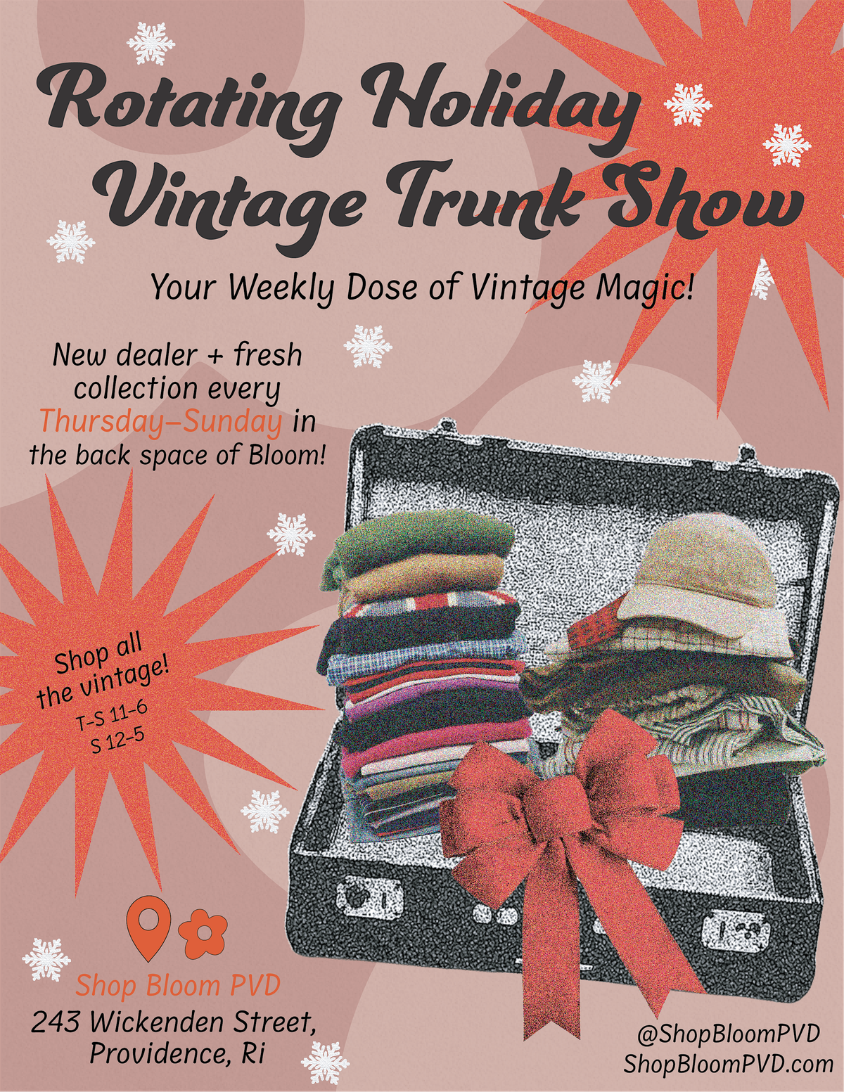 Vintage Weekly Trunk Show @ Shop Bloom PVD (New Vintage Store Each Week!), 28 November | Event in Providence