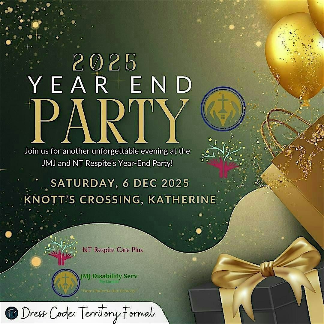 JMJ Disability Services and NT Respite Care Plus Year-End Party 2025, 6 December | Event in Katherine | AllEvents