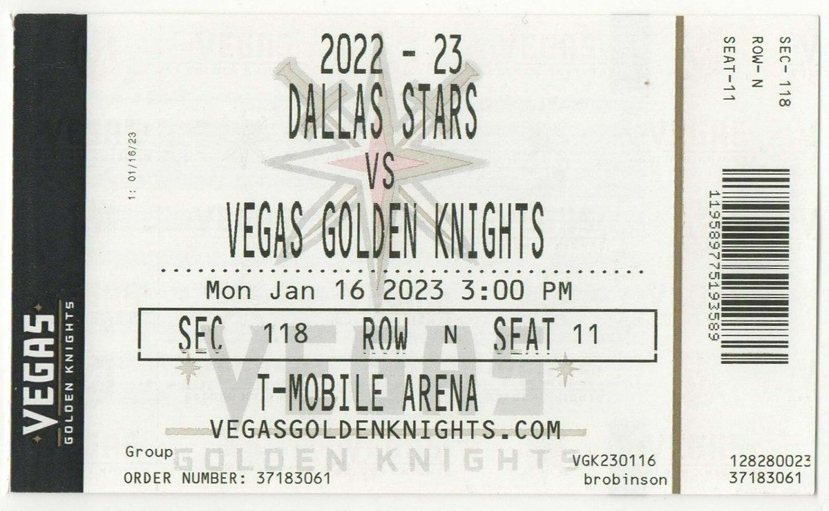 Vegas Golden Knights at Dallas Stars Tickets, 10 March | Event in Dallas | AllEvents