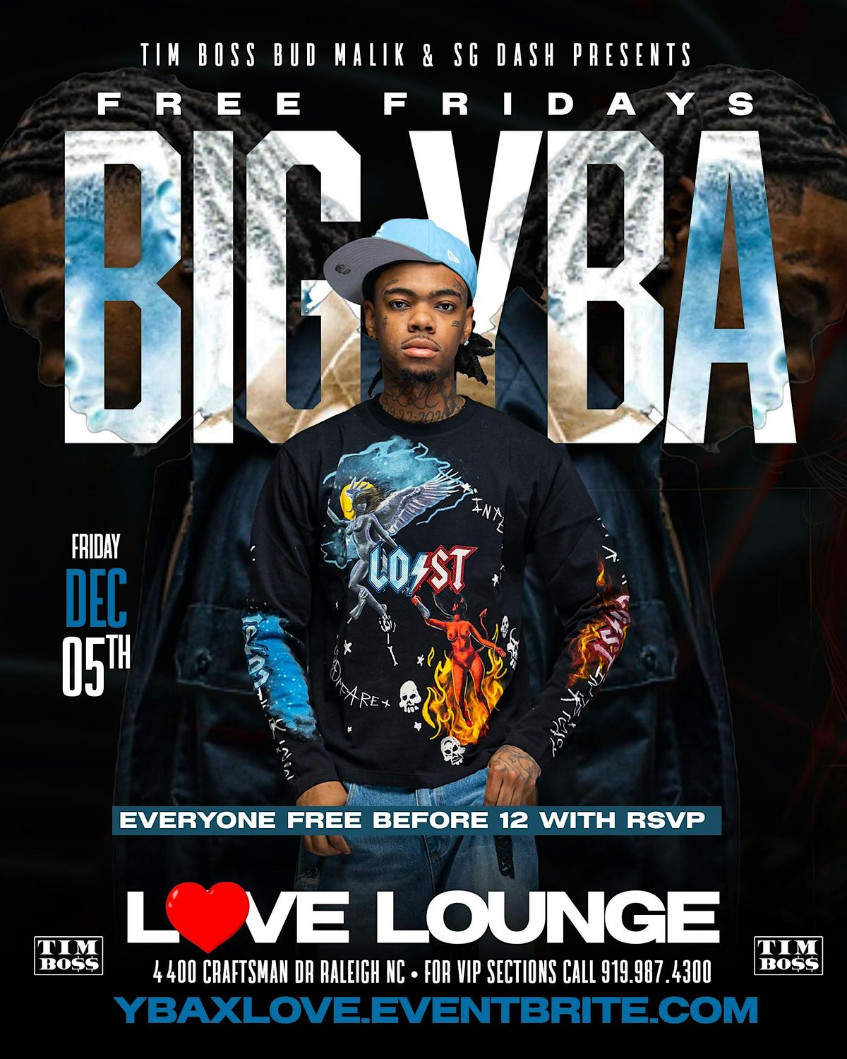 BIG YBA TAKES OVER CLUB LOVE, 5 December | Event in Raleigh | AllEvents