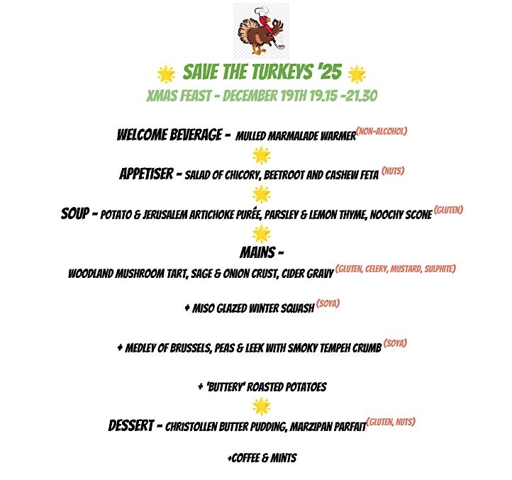 Save The Turkeys  '25, 19 December | Event in Lewes | AllEvents