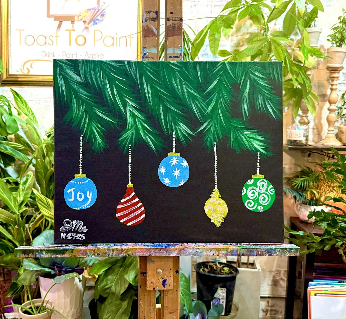 “Deck the Halls” Sip and Paint, 13 December | Event in Chicago | AllEvents