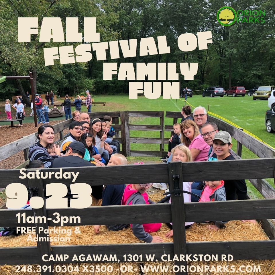 Fall Festival of Family Fun, Camp Agawam, Drayton Plains, September 23