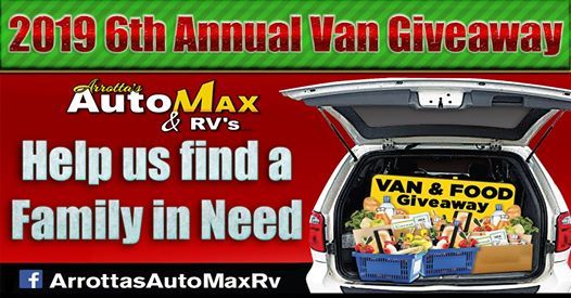 2019 Van Giveaway Nominate A Family In Need At Arrotta S Automax Rv S Spokane
