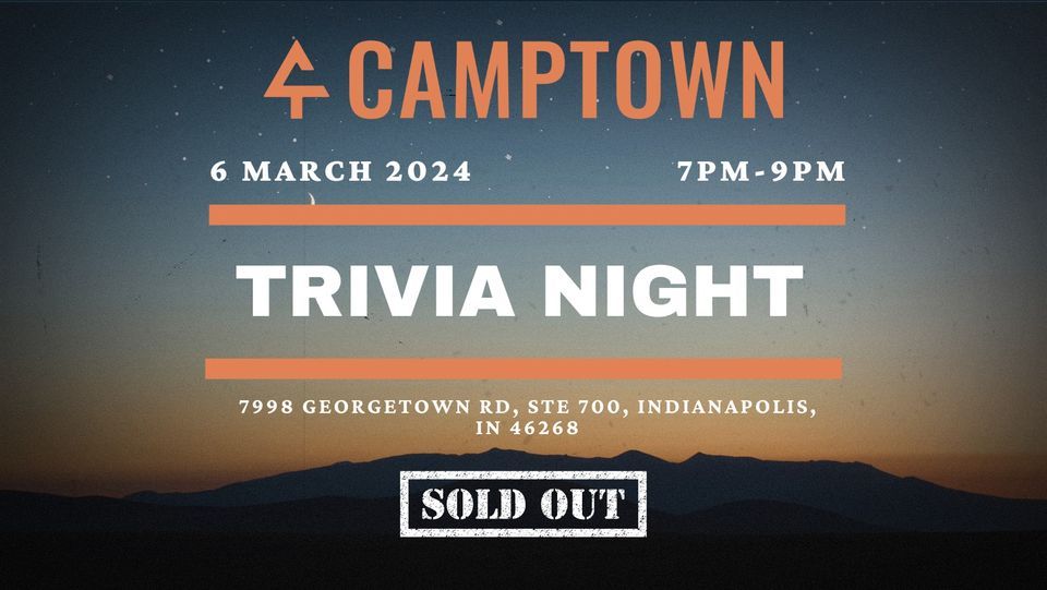 Trivia Night with Camptown , Camptown, Zionsville, March 6 2024