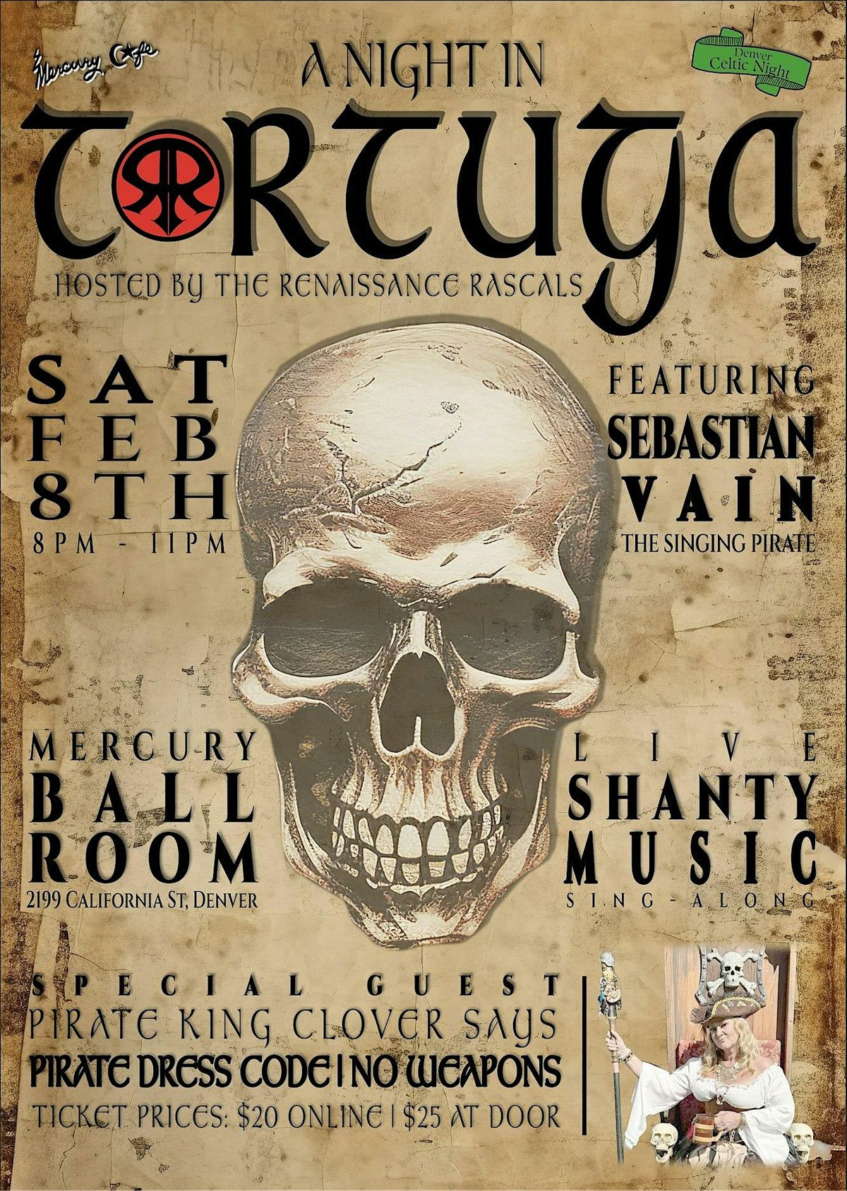 Tor2uga: Heart of a Pirate, 28 February | Event in Denver | AllEvents