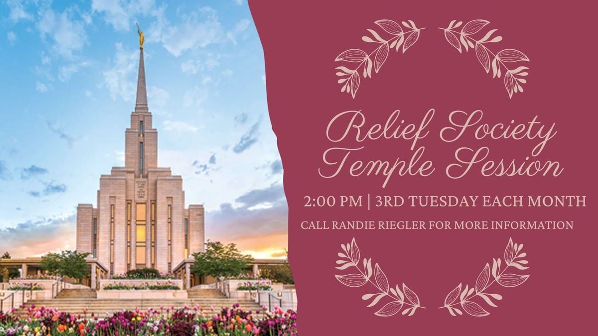 HP 1st Ward RS Activity: Temple Group, 18 November | Event in South Jordan | AllEvents