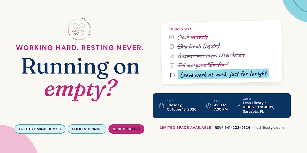 Done With Running on Empty? Free EXOMIND Demos + $1,800 Raffle, Lesh ...