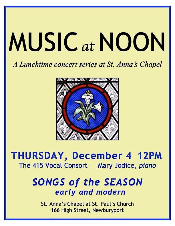Music of the Season, Past and Present, 4 December | Event in Newburyport | AllEvents