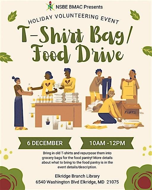 NSBE BMAC: Giving Through Crafting & Food Drive, 6 December | Event in Elkridge | AllEvents