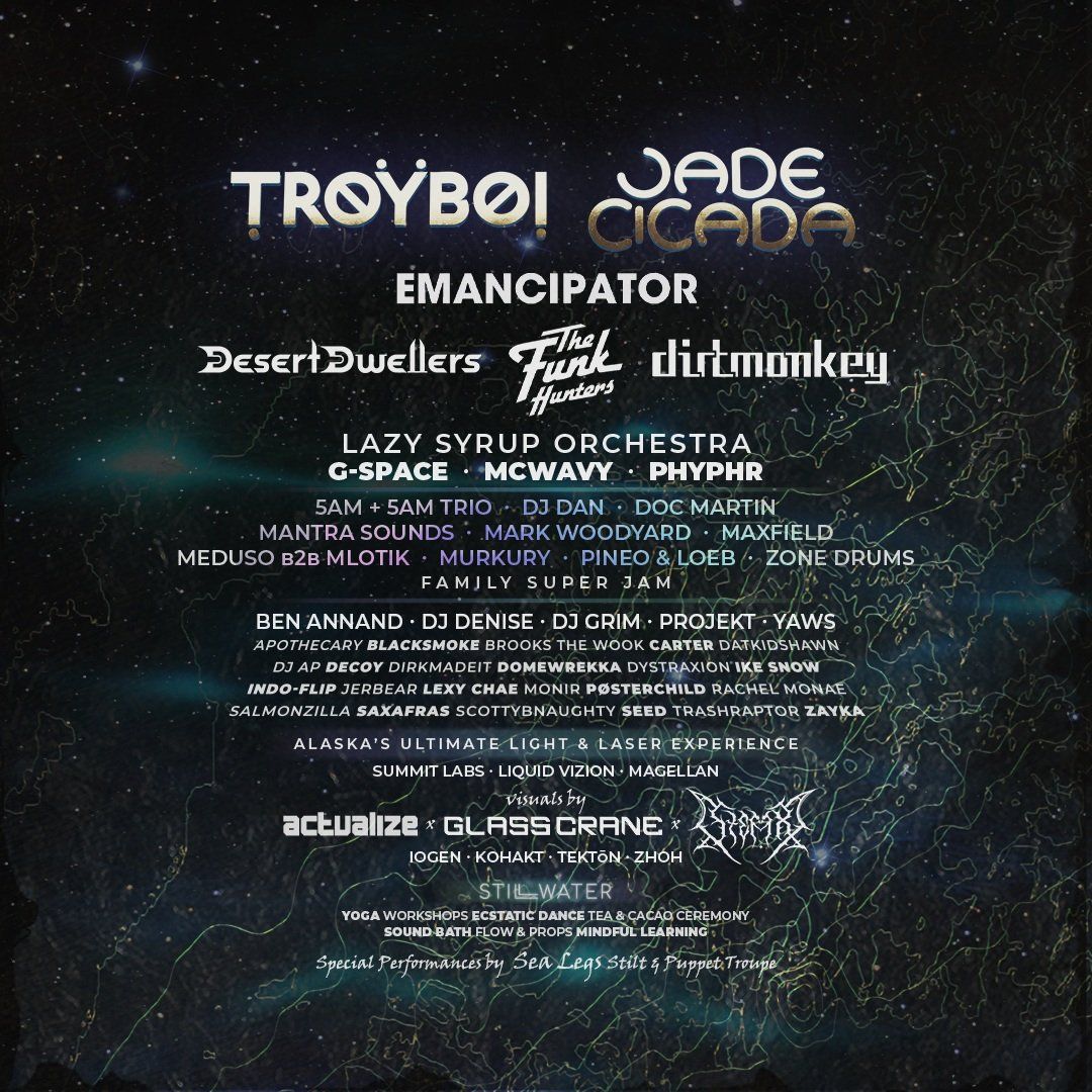 Sacred Acre Festival: TroyBoi  Jade Cicada  & Emancipator - 3 Day Pass, 4 September | Event in Ninilchik