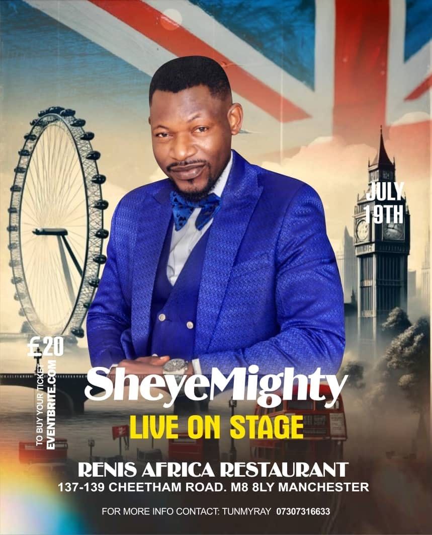 SheyeMighty LIVE ON STAGE, 19 July | Event in Manchester | AllEvents