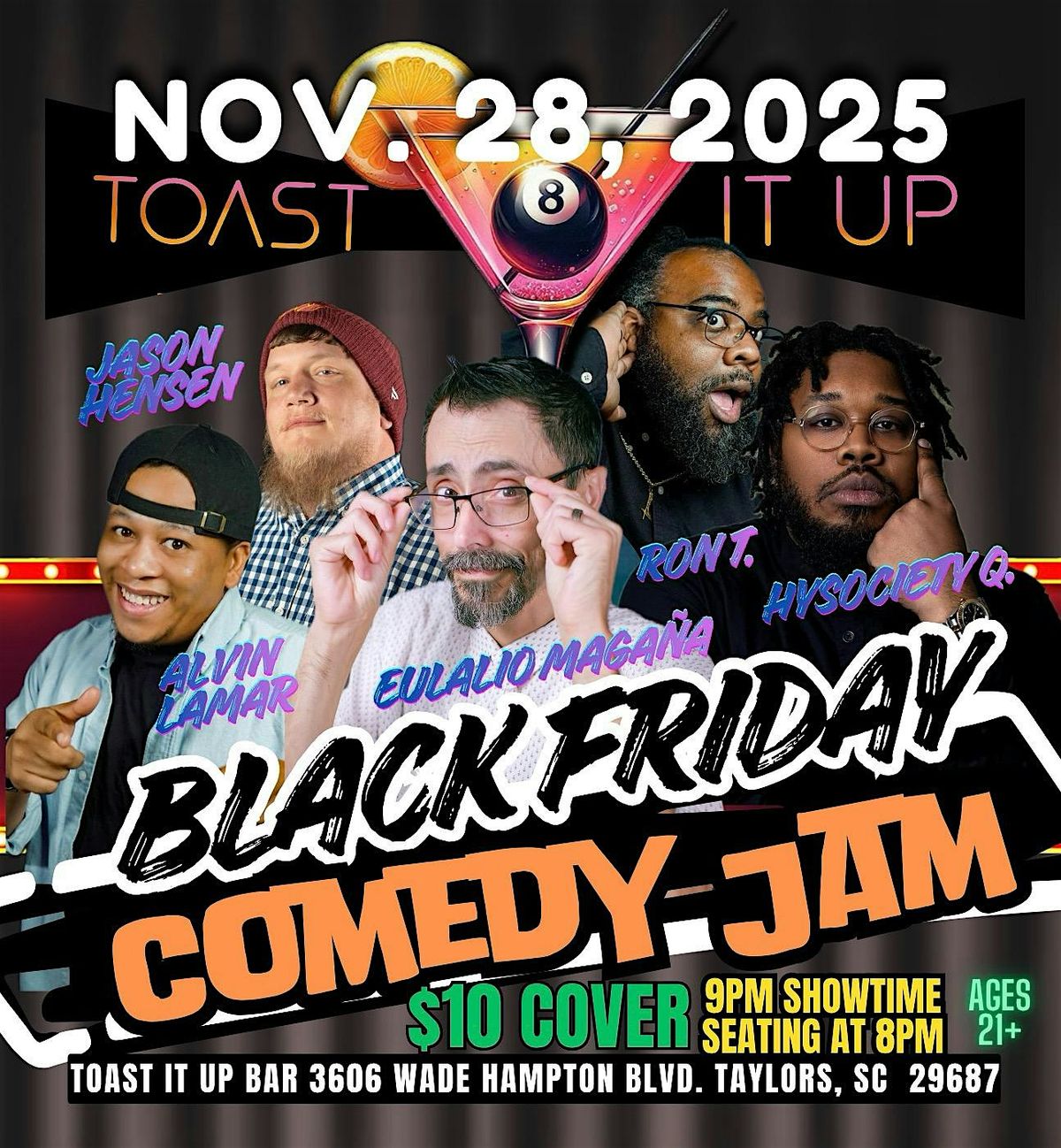 Black Friday Comedy Jam! | Event in Taylors | AllEvents