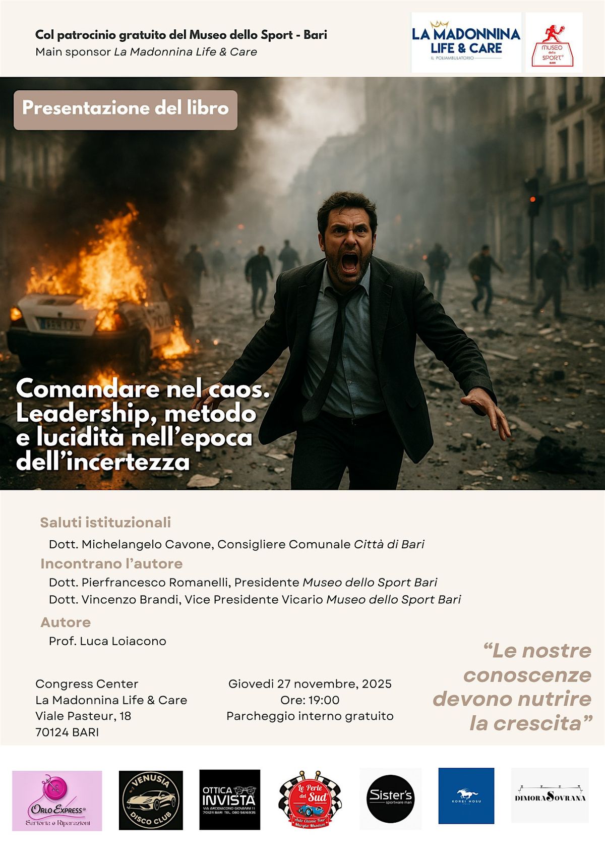 Presentazione del libro "Comandare nel caos" | Event in Bari | AllEvents