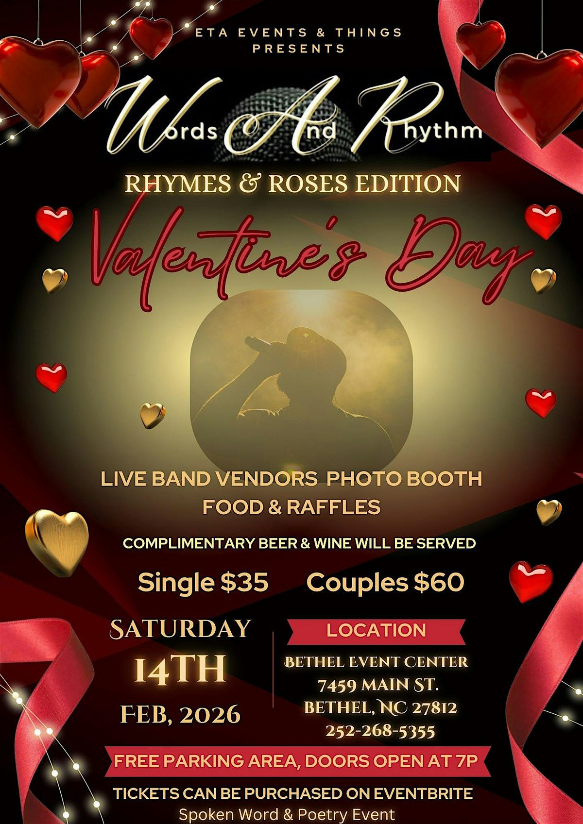 Rhymes & Roses- Valentine’s Day Spoken Word/Poetry Event, 14 February | Event in Bethel | AllEvents