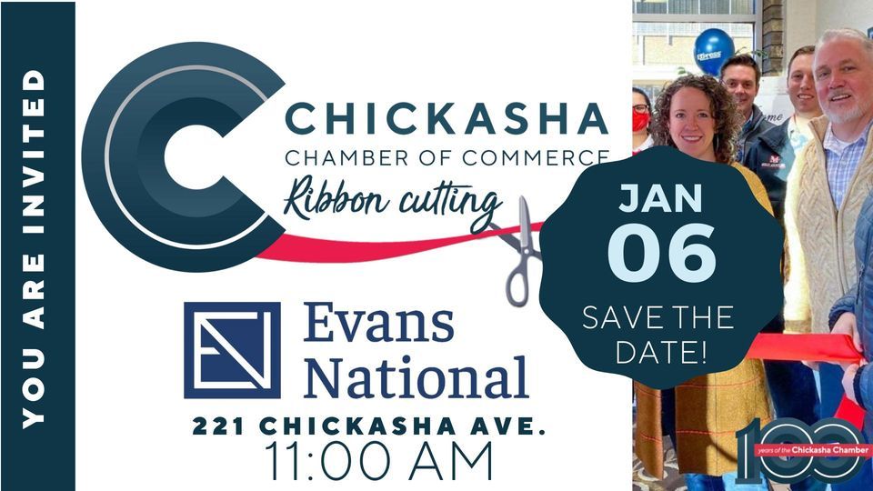 Ribbon Cutting Evans National, Chickasha Chamber of Commerce, 6