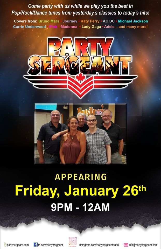 Party Sergeant at Busters, 420 Hazeldean Rd, Kanata, ON K2L 4B2, Canada