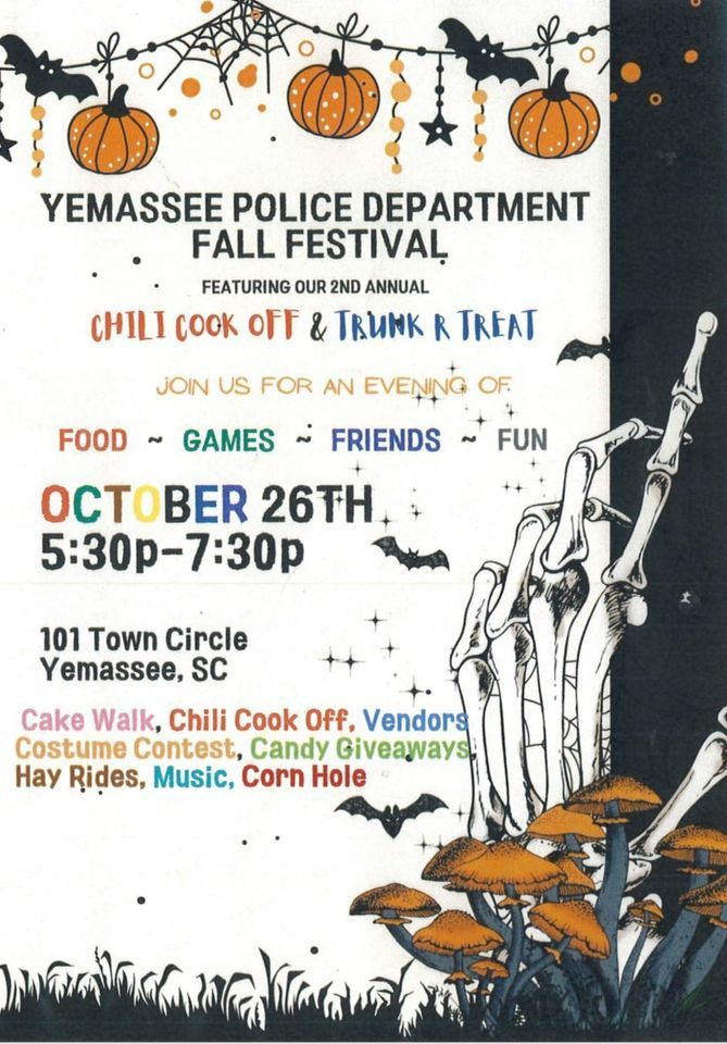 Yemassee PD Fall Festival, Yemassee Municipal Complex, 26 October 2023 AllEvents.in