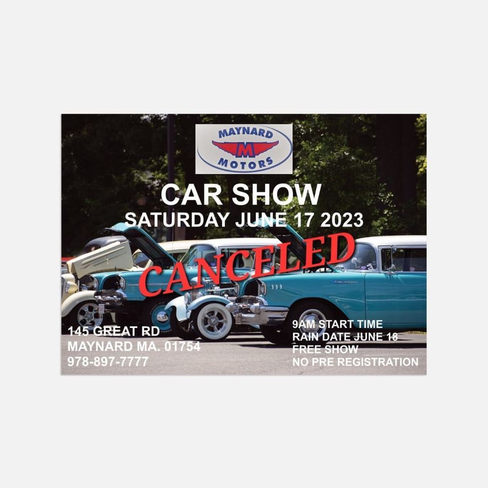 MAYNARD MOTORS CAR SHOW, Maynard Motors, 17 June 2023 AllEvents.in