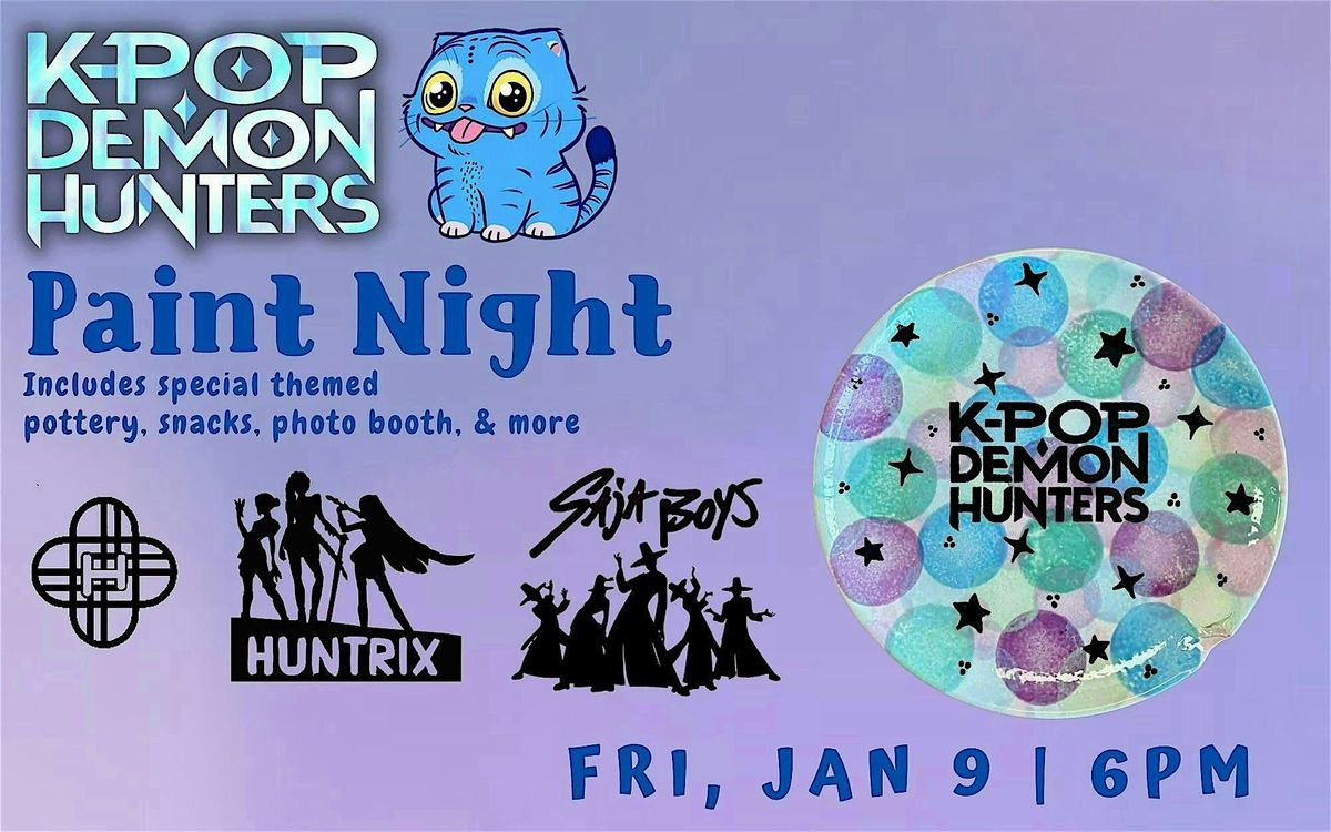 K-Pop Demon Hunters Paint Night, 9 January | Event in Maynard | AllEvents