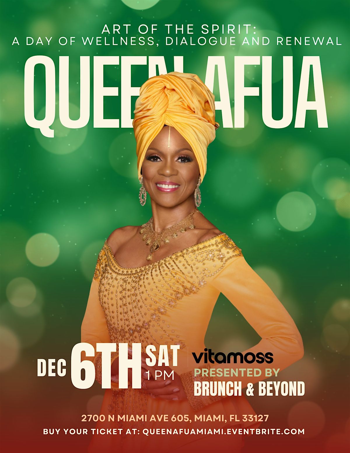 Art of Spirit: A Day of Wellness, Dialogue & Renewal with Queen Afua, 6 December | Event in Miami | AllEvents