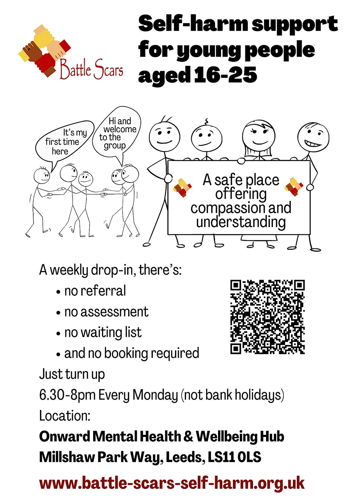 Battle Scars 16-25s self-harm peer support group | Event in Leeds | AllEvents
