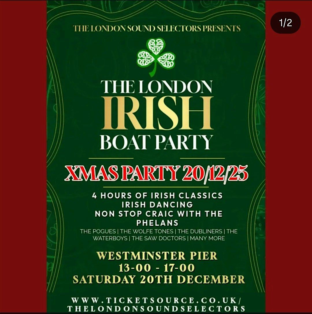The London Irish Christmas Boat Party, 20 December | Event in London | AllEvents