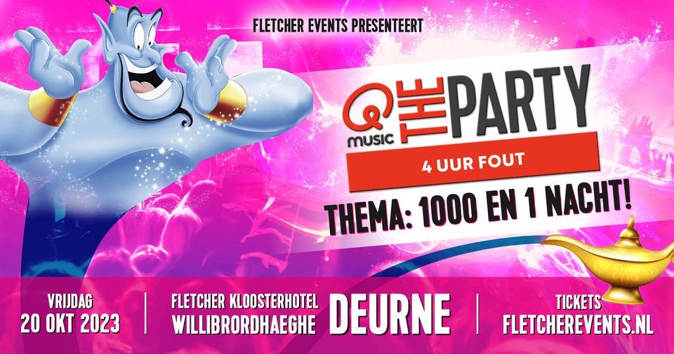 Qmusic the Party 4uur Fout! in Deurne, Fletcher Kloosterhotel Willibrordhaeghe, America