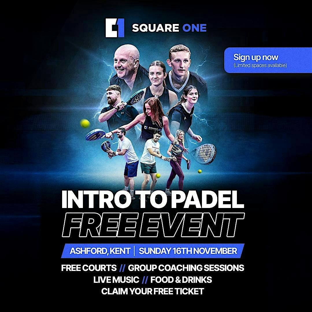 Intro To Padel — Square One Padel, Ashford Open Day, 16 November | Event in Ashford | AllEvents