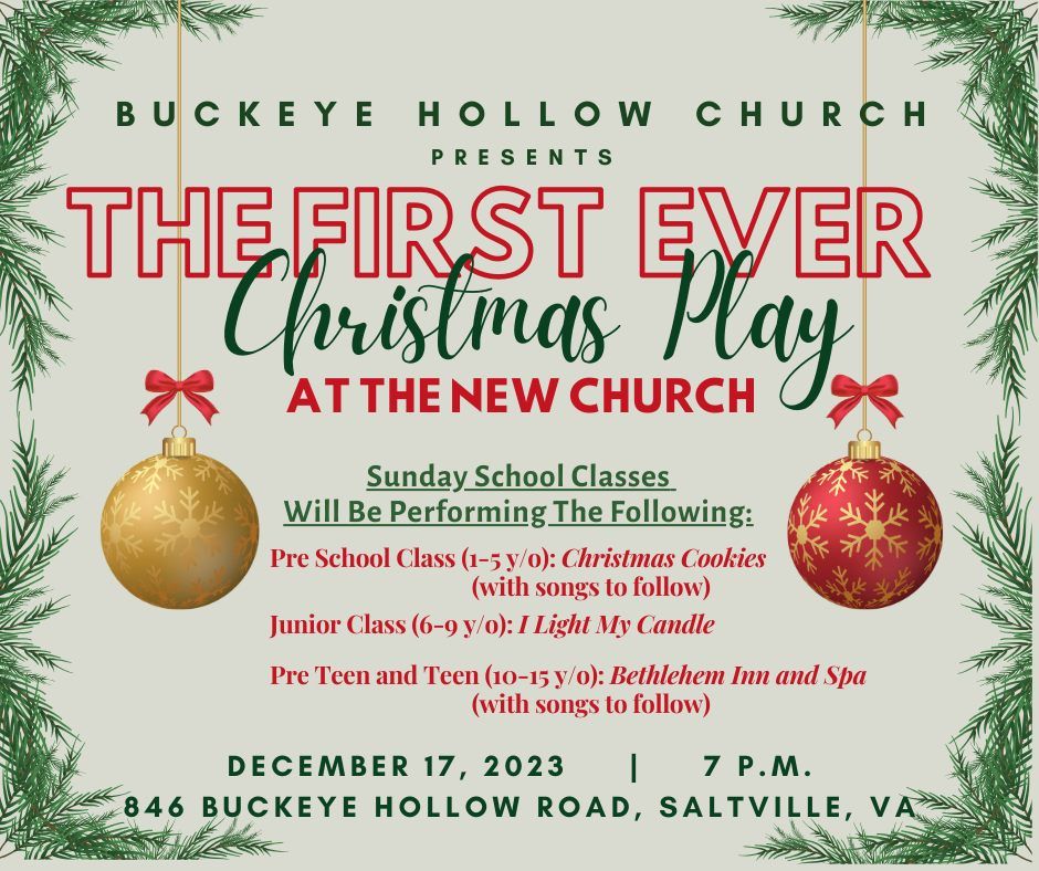 Buckeye Hollow Church Christmas Play, 846 Buckeye Hollow Rd, Saltville